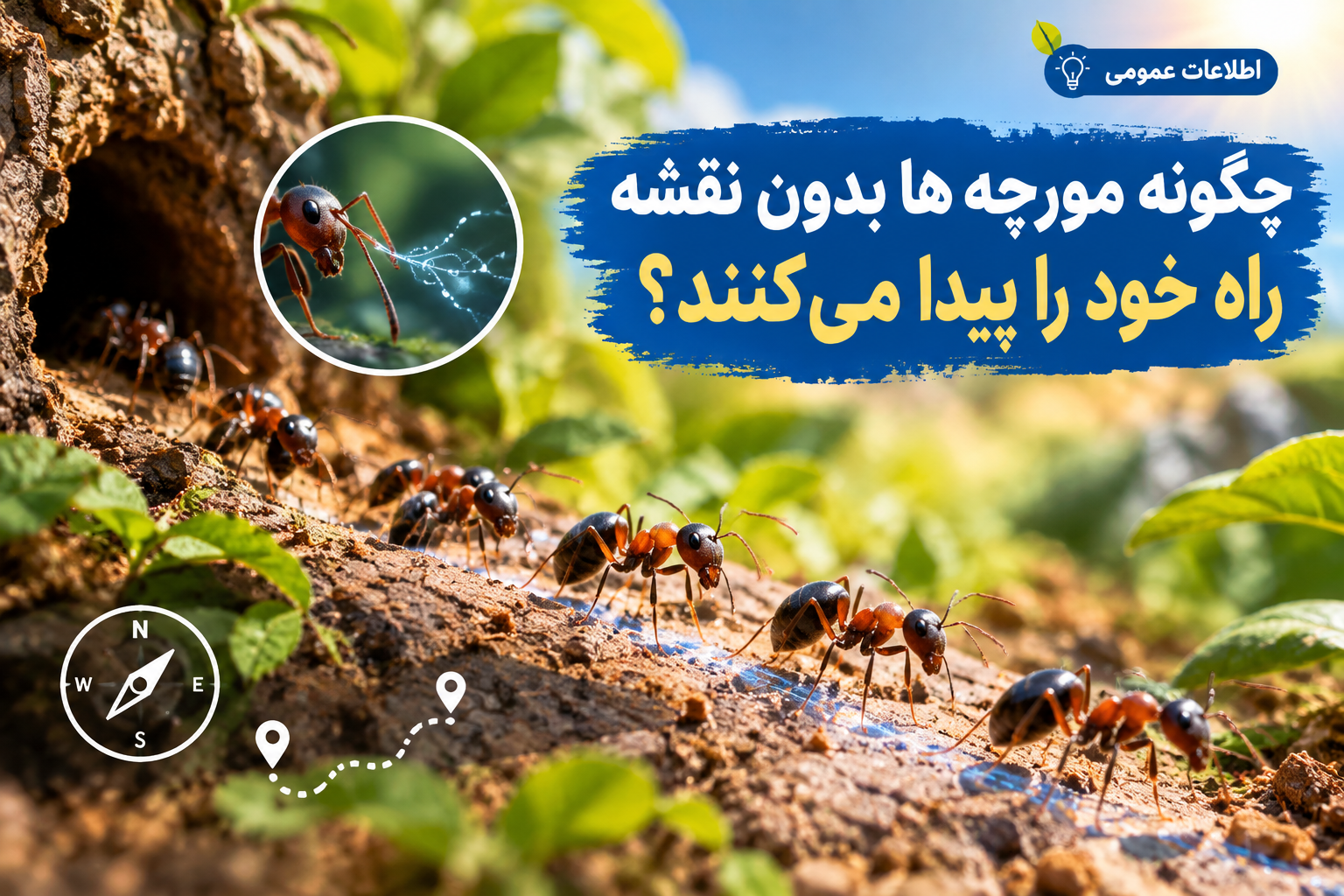 چگونه مورچه ها بدون نقشه راه خود را پیدا می کند؟